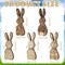5 Pcs Easter Bunny Wooden Signs Bunny Decor Rustic Easter Tiered Tray Decor Easter Rabbit Table Sign with Colorful Bows Freestanding Easter Table Decorations for Easter Spring Party(Classic)